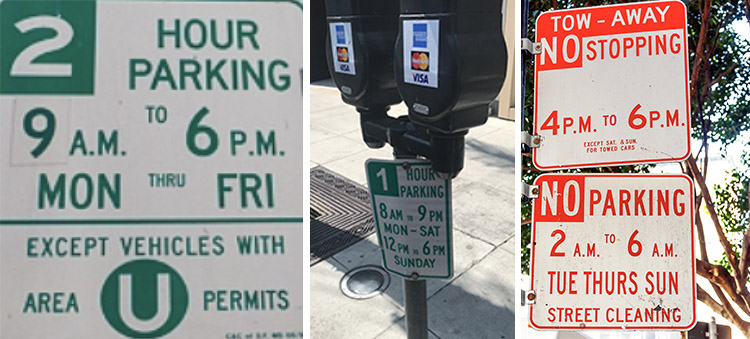 carteles parking SF