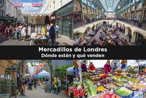 Imagen combinada de varios mercadillos de Londres